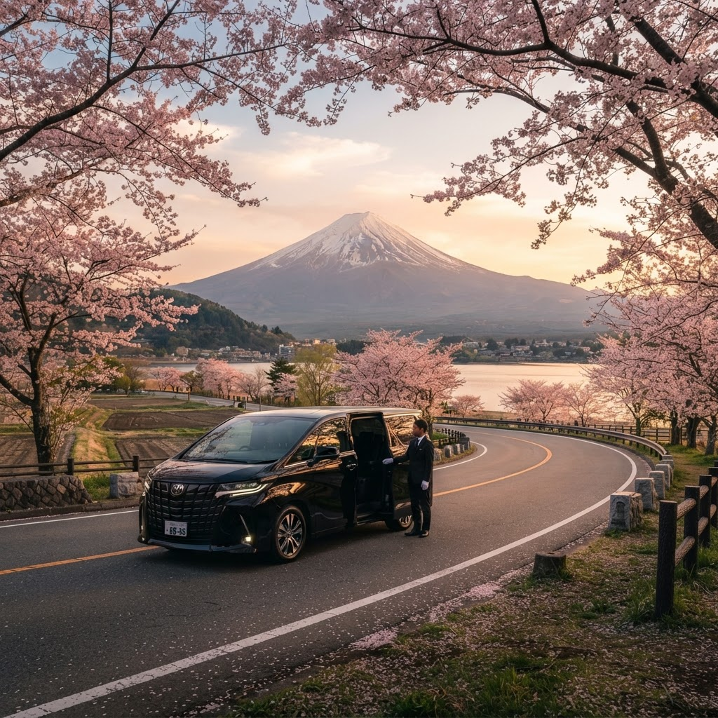 富士山下的豐田 Alphard 高端包車